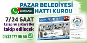 Pazar Belediyesi WhatsApp hattı kurdu