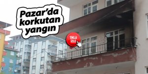 Pazar'da yangın ucuz atlatıldı