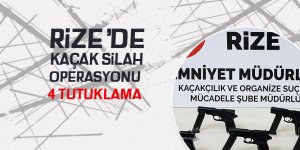 Rize'de kaçak silah operasyonu: 4 tutuklama