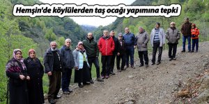 Rize'de köylülerden taş ocağı yapımına tepki