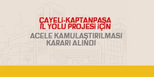 Acele kamulaştırılması kararı alındı