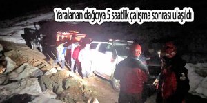 Yaralı dağcıya 5 saatlik çalışma sonrası ulaşıldı