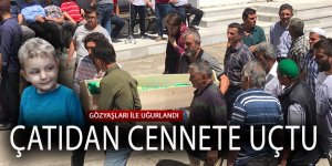 Çatıdan düşen çocuk gözyaşları içinde defnedildi