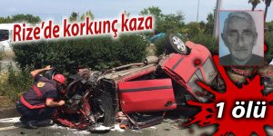 Rize'de trafik kazası: 1 ölü