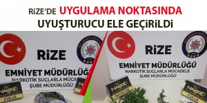 Rize'deki uygulama noktasında uyuşturucu ele geçirildi