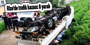 Rize’de trafik kazası: 8 yaralı