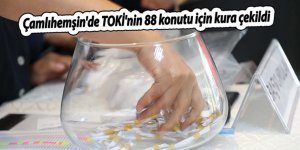 Çamlıhemşin'de TOKİ'nin 88 konutu için kura çekildi