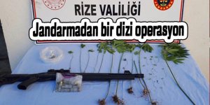  Rize’de jandarmadan bir dizi operasyon