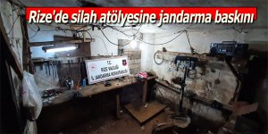 Rize'de silah atölyesine jandarma baskını