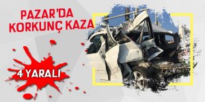 Pazar'da sabah saatlerinde korkunç kaza: 4 yaralı