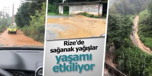 Rize'de yağış hayatı olumsuz etkiledi