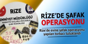 Rize'de torbacının evine şafak operasyonu düzenlendi