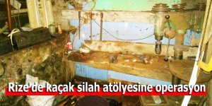 Rize'de kaçak silah atölyesine operasyon