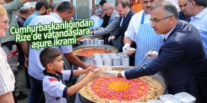 Cumhurbaşkanlığından Rize'de vatandaşlara aşure ikramı