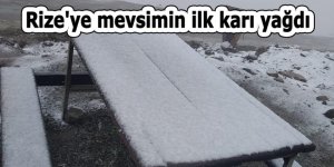 Rize'ye mevsimin ilk karı yağdı