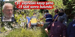 81 yaşındaki kayıp şahıs 19 saat sonra bulundu