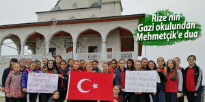 Rize'nin Gazi okulundan Mehmetçik'e dua ve selam var