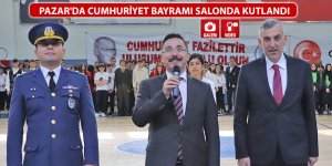 Pazar'da Cumhuriyet Bayramı salonda kutlandı