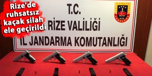 Rize'de ruhsatsız kaçak silah ele geçirildi