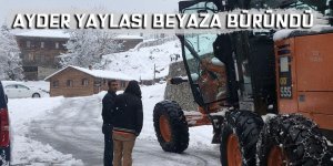 Ayder Yaylası beyaza büründü