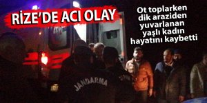 Ot toplarken dik araziden düşen yaşlı kadın hayatını kaybetti