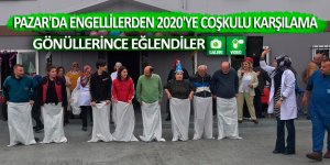 Pazar'da engellilerden 2020'ye coşkulu karşılama