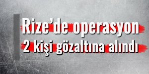 Rize'de silah operasyonu: 2 gözaltı