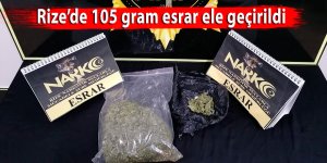 Rize’de 105 gram esrar ele geçirildi