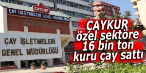 ÇAYKUR özel sektöre 16 bin ton kuru çay sattı