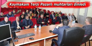 Kaymakam Terzi, Pazarlı muhtarları dinledi