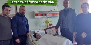 Karnesini hastanede aldı