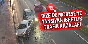 Rize'de MOBESE'ye yansıyan ibretlik trafik kazaları