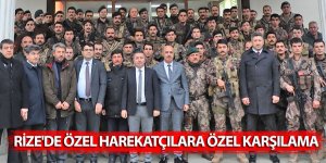 Rize'de özel harekatçılara özel karşılama