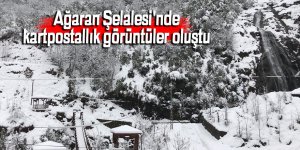 Ağaran Şelalesi'nde kartpostallık görüntüler oluştu