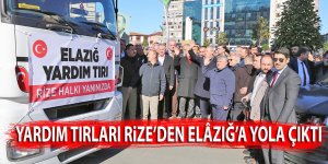 Yardım tırları Rize’den Elâzığ’a yola çıktı