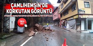 Çamlıhemşin'de korkutan görüntü