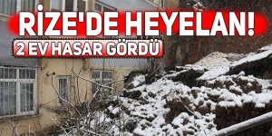 Rize'de toprak kayması sonucu 2 ev hasar gördü