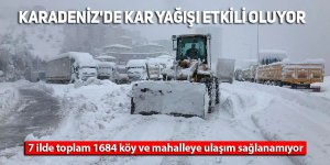 Karadeniz'de kar yağışı etkili oluyor