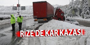 RİZE'DE KAR KAZASI