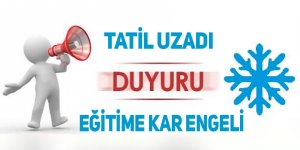 Eğitime kar engeli. Okullar bir gün daha tatil edildi