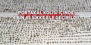 Portakal kolisi içinde 4 bin 45 sikke ele geçirildi!