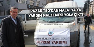 Pazar TSO'dan Malatya'ya yardım malzemesi yola çıktı