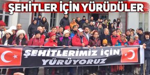 Rize şehitler için yürüdü