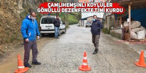 Çamlıhemşinli köylüler, gönüllü dezenfekte timi kurdu