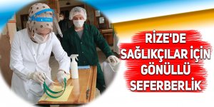 Rize'de sağlıkçılar için gönüllü seferberlik