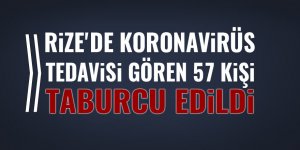 Rize'de koronavirüs tedavisi gören 57 kişi taburcu edildi