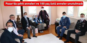 Pazar'da şehit anneleri ve 100 yaş üstü anneler unutulmadı