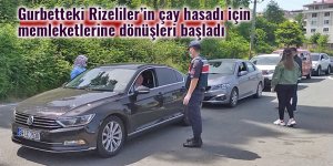 Gurbetteki Rizeliler’in çay hasadı için memleketlerine dönüşleri başladı