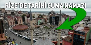 Rize Meydanı bu kez Cuma namazını kılmak isteyenlerle doldu taştı