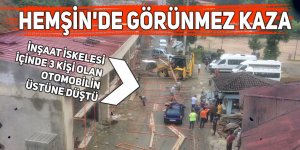 Hemşin'de görünmez kaza korkuttu